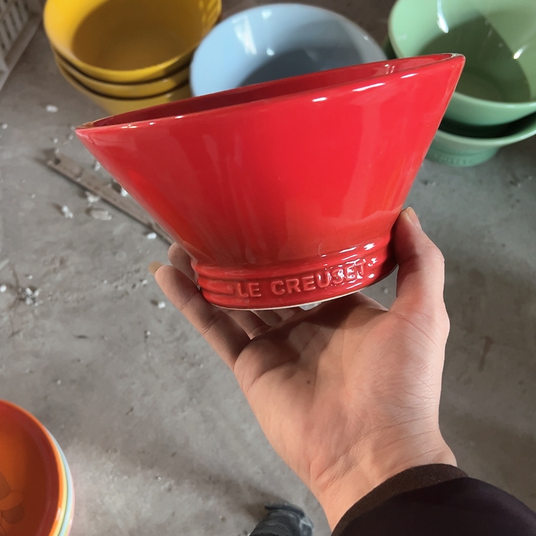 陶瓷 微 大斗笠 红色色色