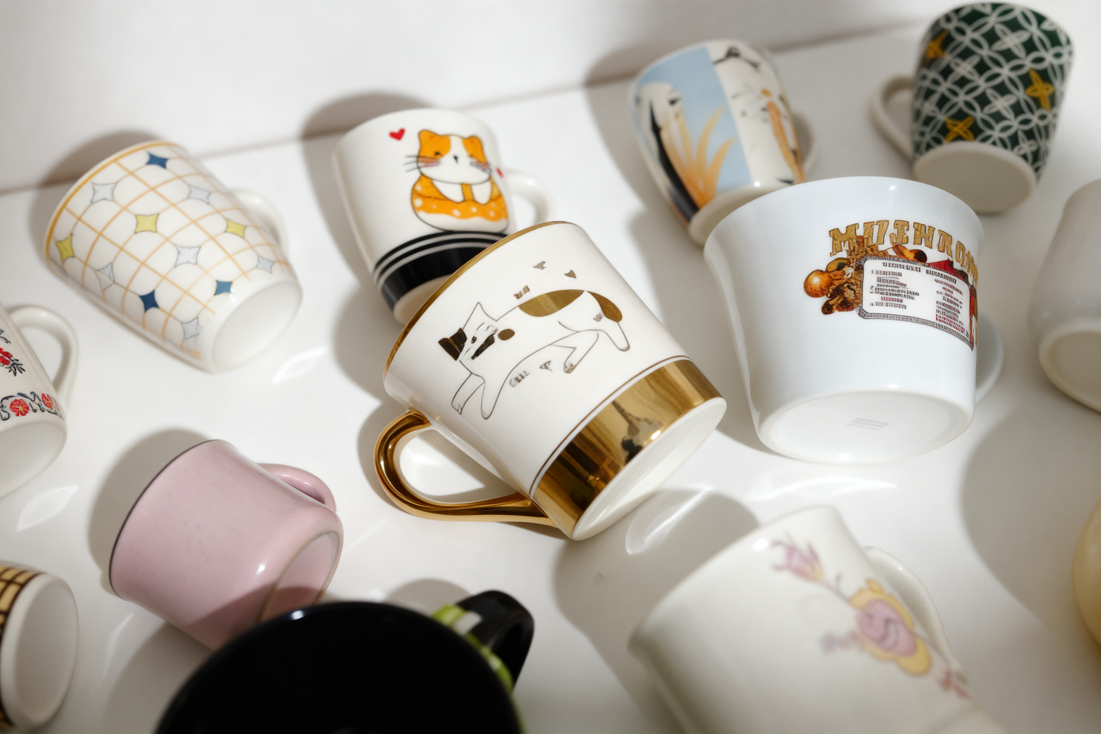 A601-A800马克杯卡通欧式可爱风INS风简约牛奶杯茶杯创意（微瑕疵）