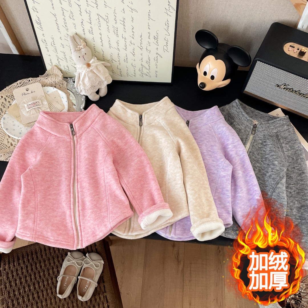 【亲子暖暖衣】新款秋冬考拉绒无骨外套女童加厚羊毛蚕丝保暖神器