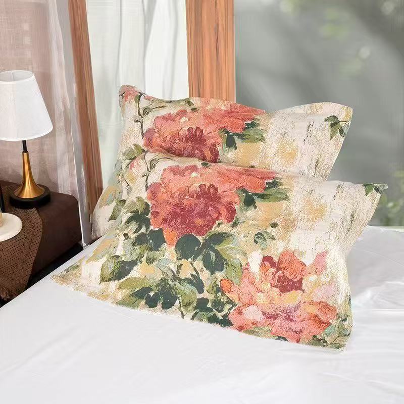 枕巾【梦境低语】50x78厘米 高端轻奢成人四季加厚加大单人枕巾一对