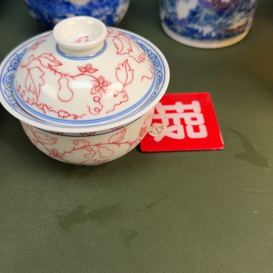 玻璃景德镇纯手绘茶具圆圆288