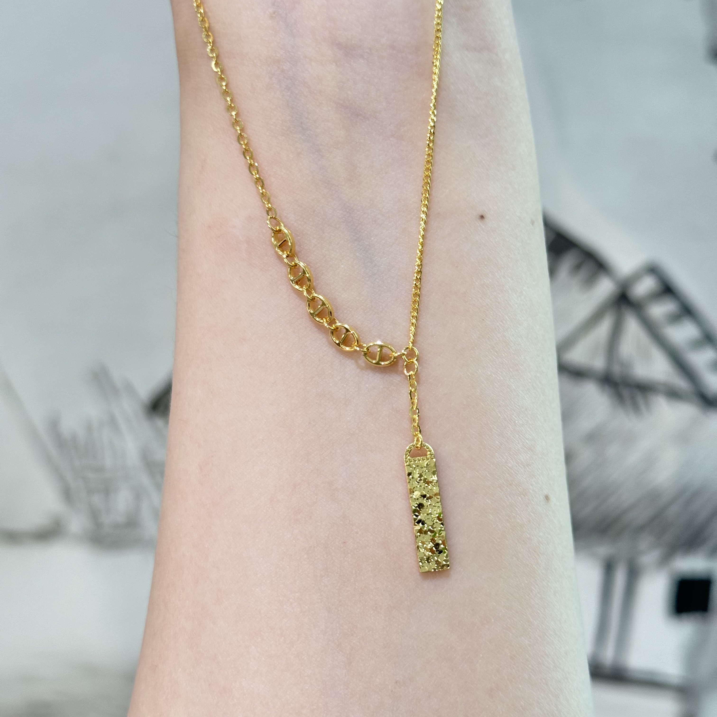 J【猪鼻上上签套链】足金999精工5G