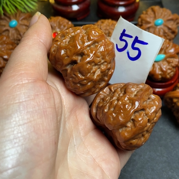 文玩核桃把件39蛤蟆55