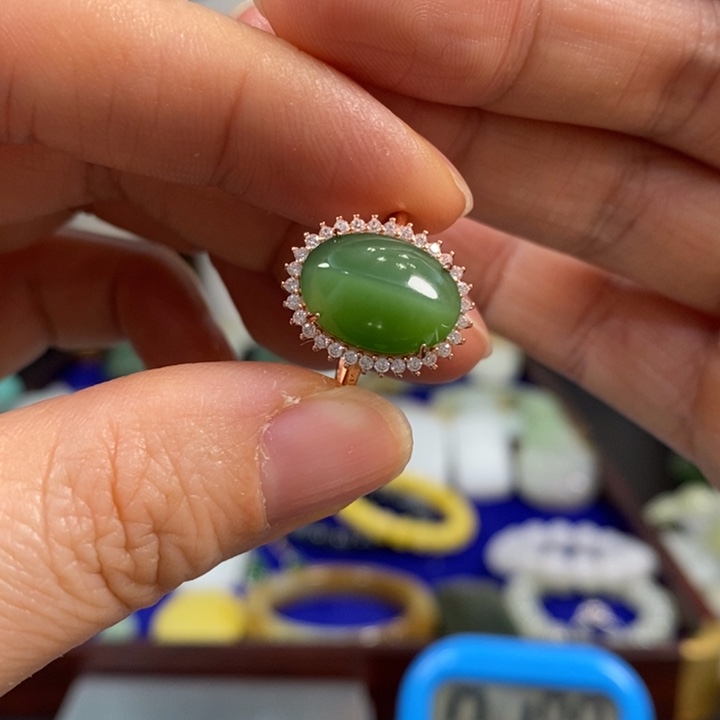 快****和田玉银S925镶嵌颈饰