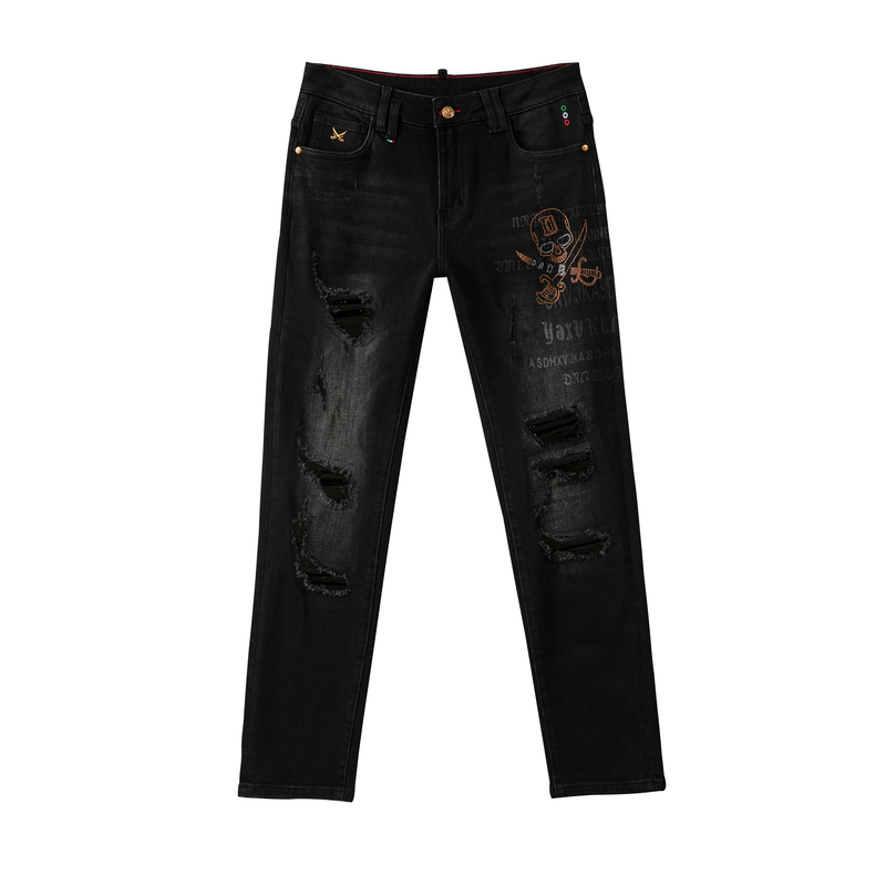 【DA双刀】017秋冬季新款男士直筒休闲运动牛仔裤舒适潮流