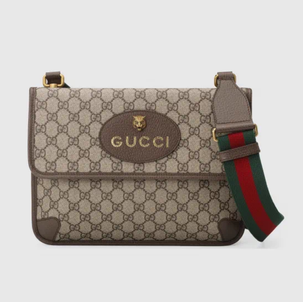 99新 GUCCI/古驰 98新Gucci古驰3952双面虎头大号邮差包斜挎包