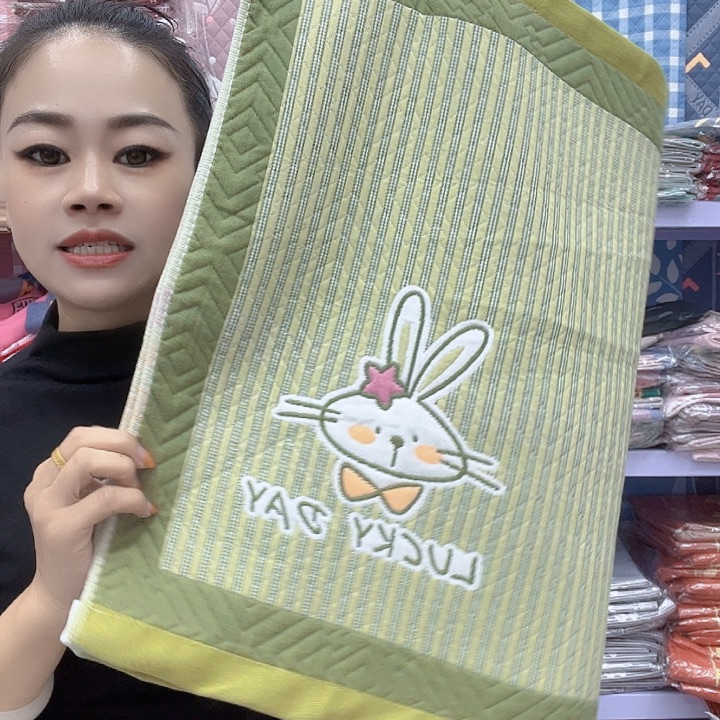 棉绿色小兔头纯棉