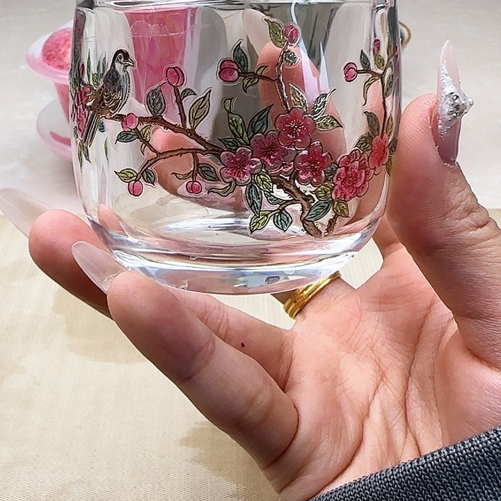 喜上眉梢水晶玻璃杯