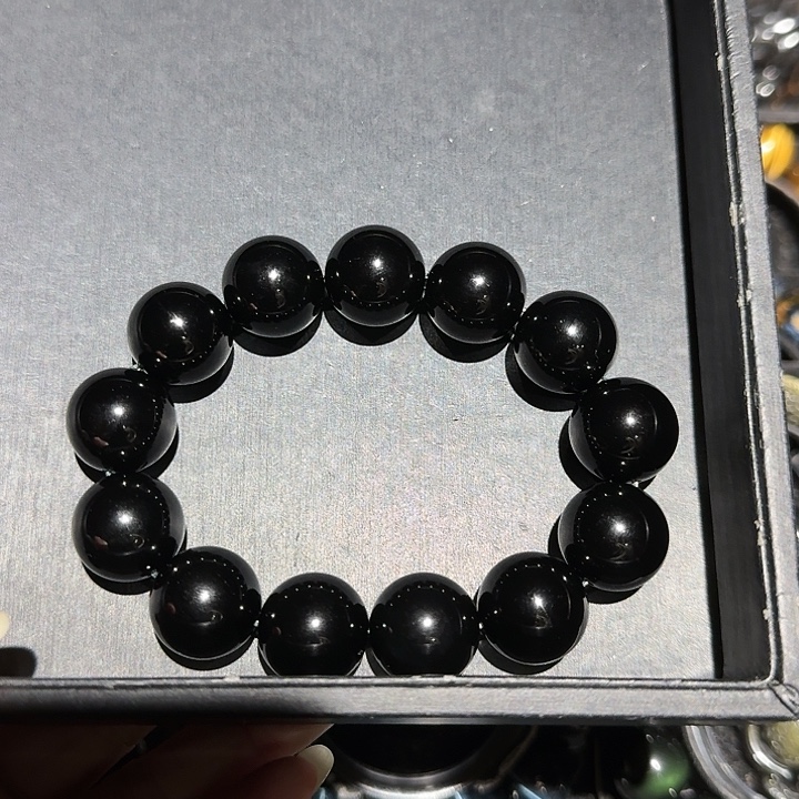 断***瘾黑曜岩未镶嵌手链