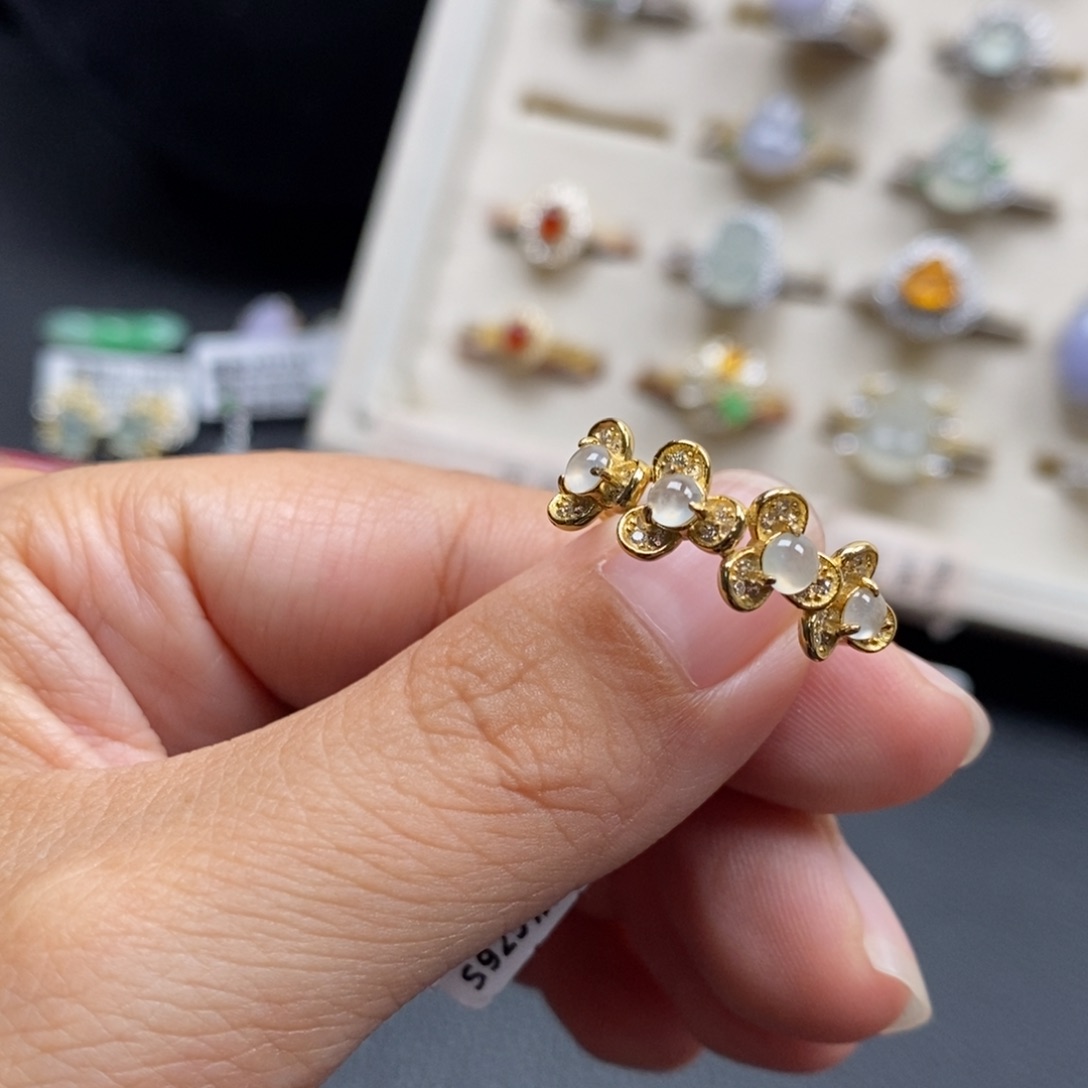 翡翠银S925镶嵌戒指