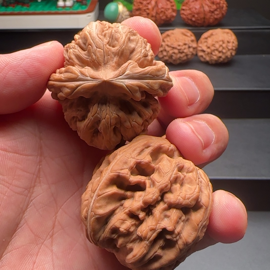 虚***幻吊坠文玩核桃红锦鲤