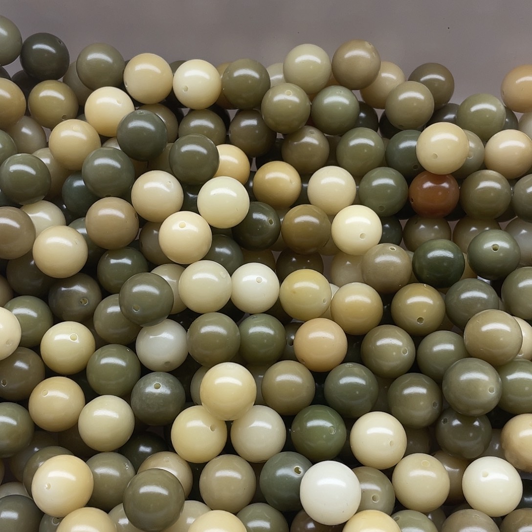 吊坠白玉菩提15精品青提渐变圆100颗