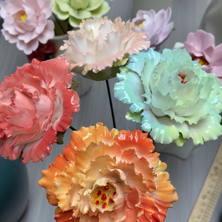 陶瓷手工制作陶瓷花