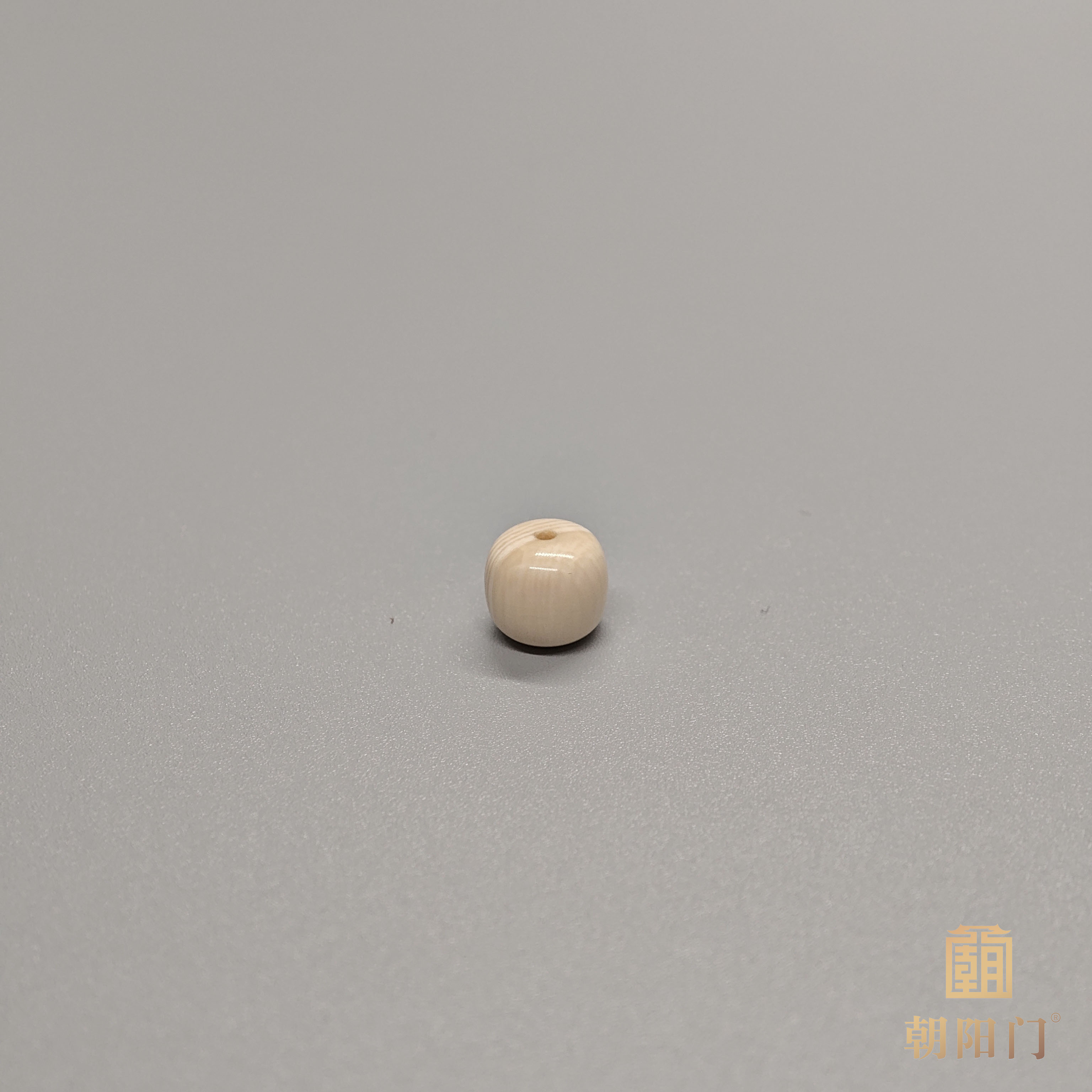 【1268】“高级白”猛犸老型单珠10mm左右文玩配饰天然牙纹保真