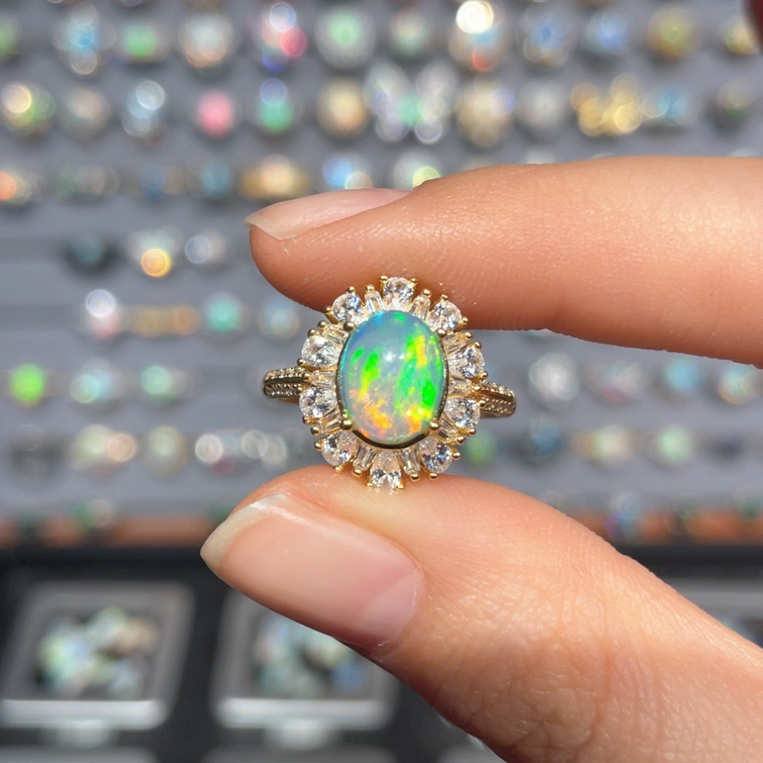 欧泊欧泊戒指银S925镶嵌