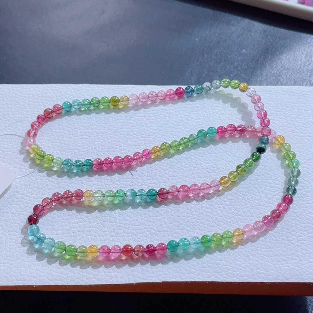 未镶嵌手链碧玺4.8mm左右