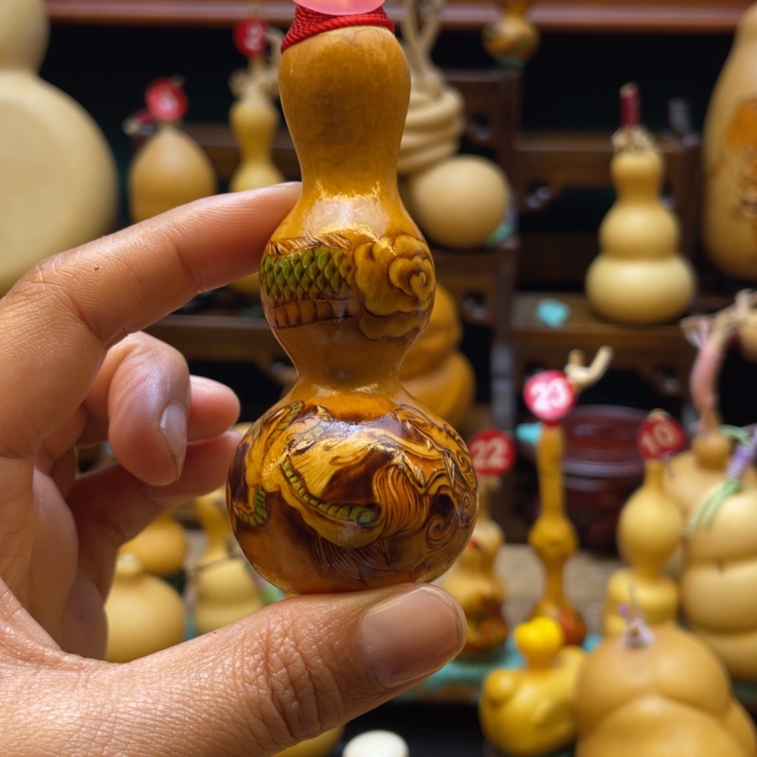 独*葫芦等多种颜色的花鸟画作品
