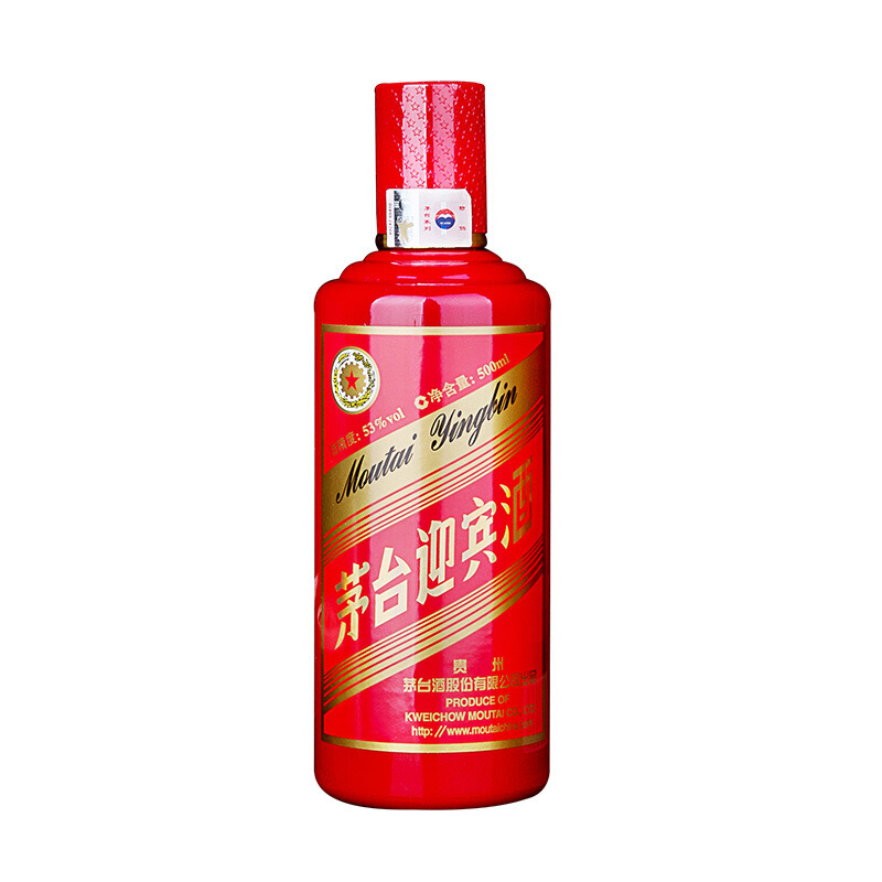 茅台迎宾酒2018年茅台迎宾酒（中国红）酱香型六瓶发原箱53度500