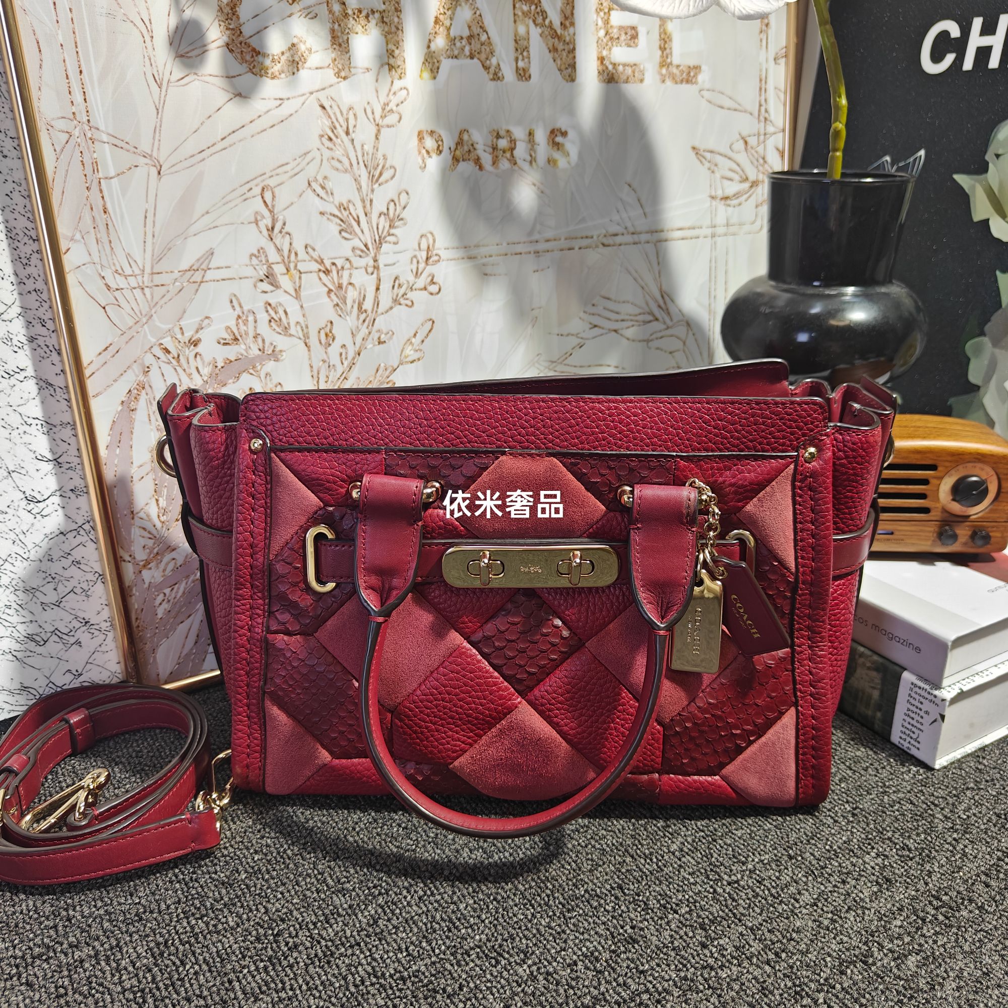 95新 COACH/蔻驰 蔻驰手提单肩包G25101677尺寸28*20