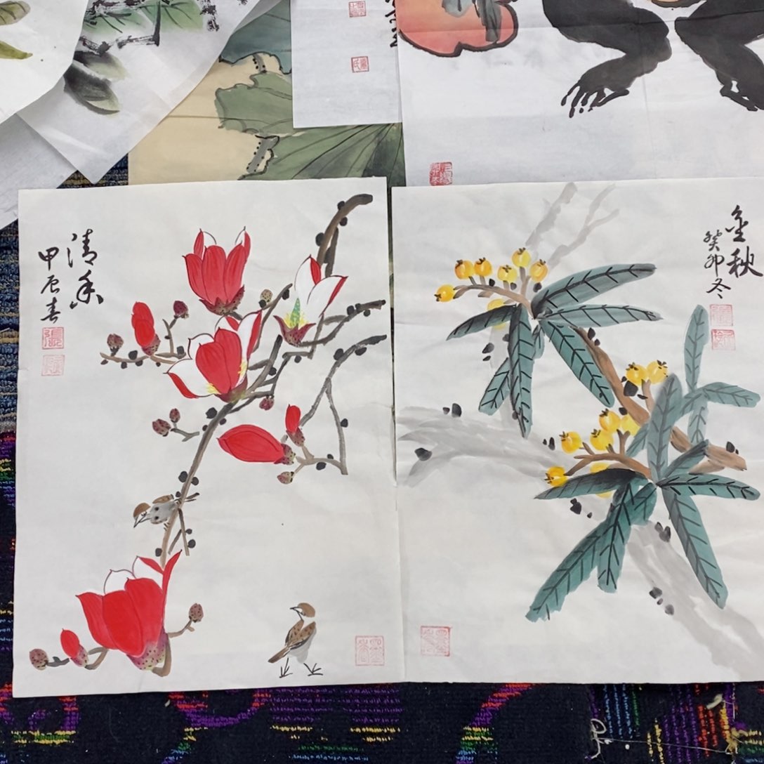 国画国画花鸟四尺六开 张永玲 琪