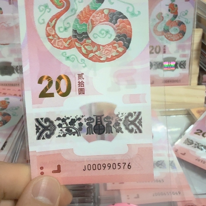 塑料风**里小蛇钞号码000990576