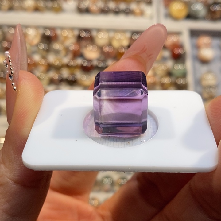 手串未镶嵌水晶紫水晶方糖卡14加