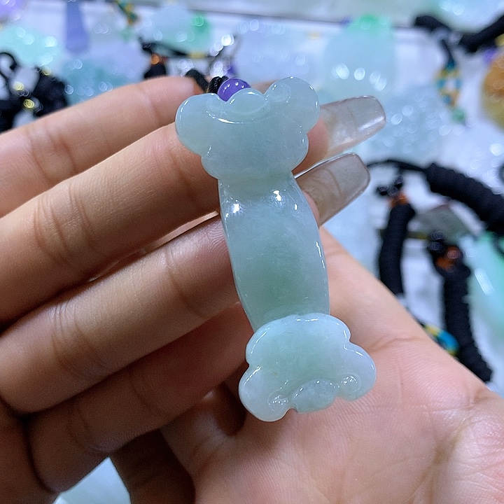 翡翠颈饰未镶嵌天然翡翠A货吊坠