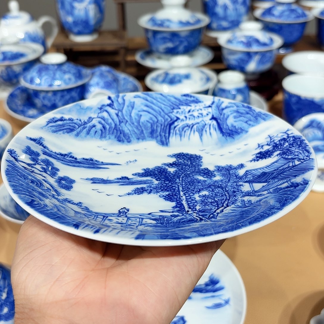 景德镇纯手绘壶承微瑕