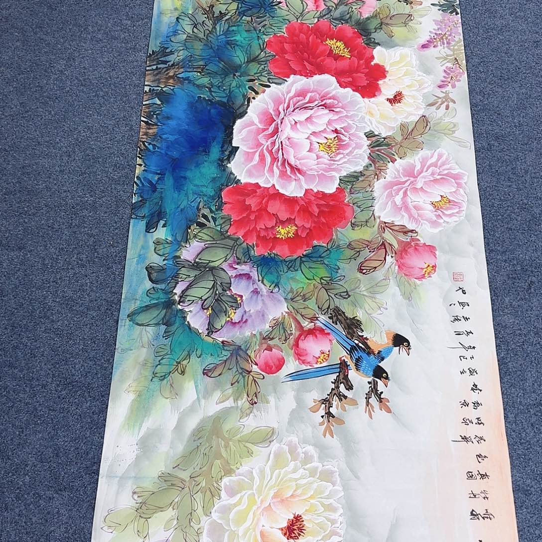 国画作品小姐姐放漏中