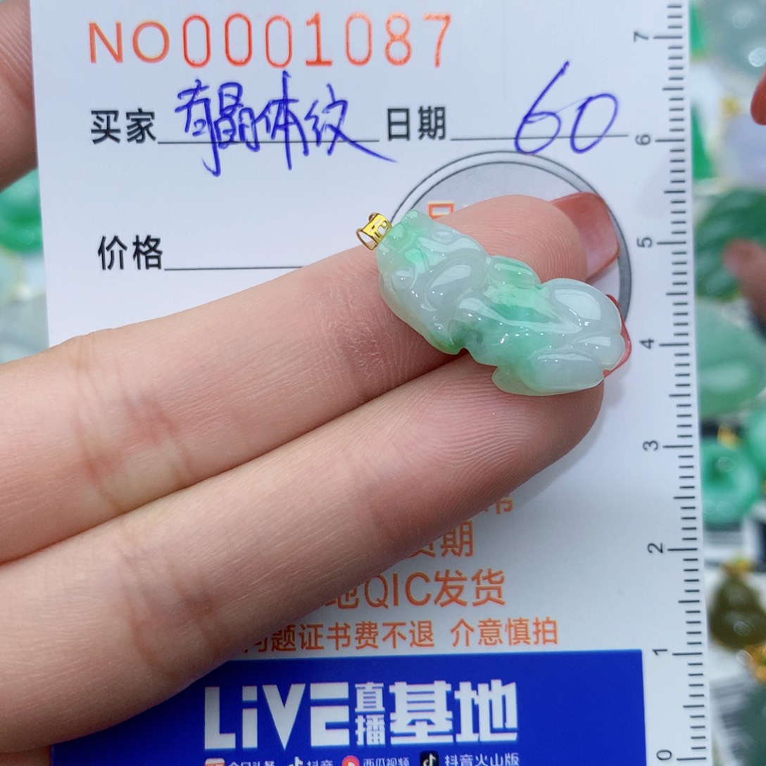翡翠颈饰18K金镶嵌貔貅