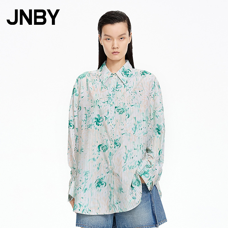 【商场同款】JNBY/江南布衣26春新品衬衣宽松长袖衬衫领5Q1213820