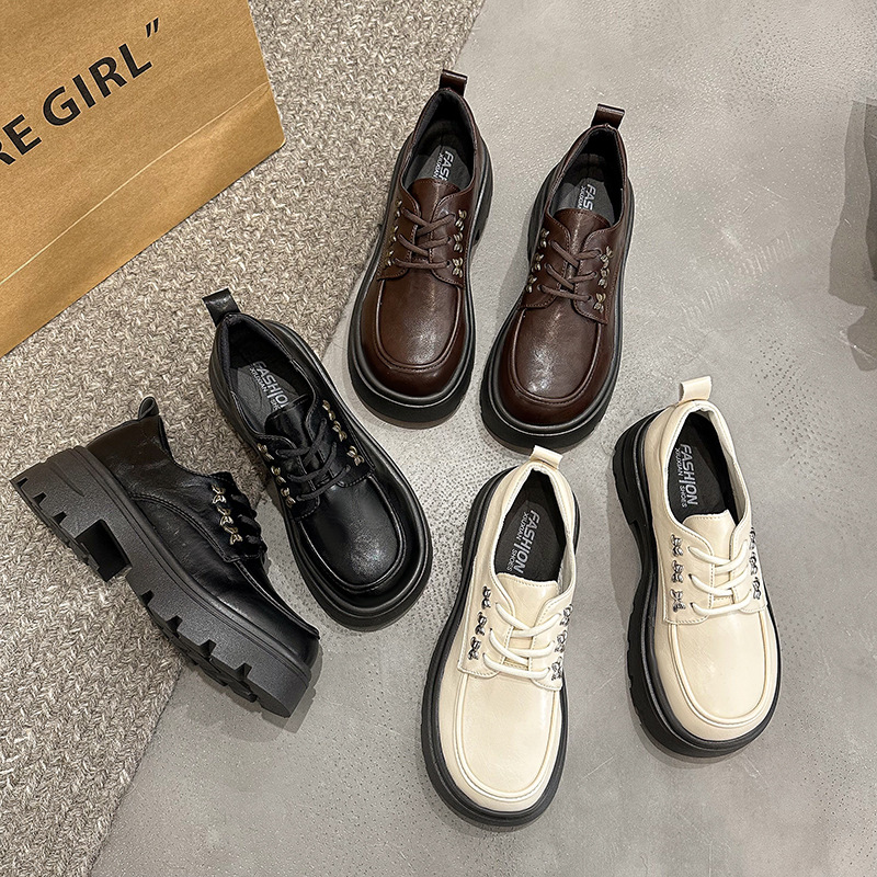 厚底白色英伦风小皮鞋女2025春秋新款复古jk配裙子玛丽珍乐福单鞋