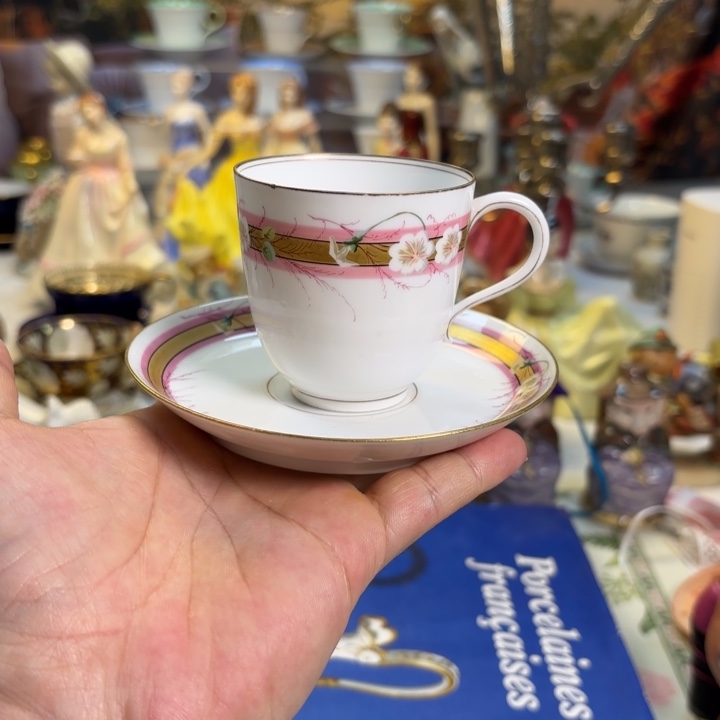 瓷片欧洲中古瓷器（老巴黎）杯口小磕