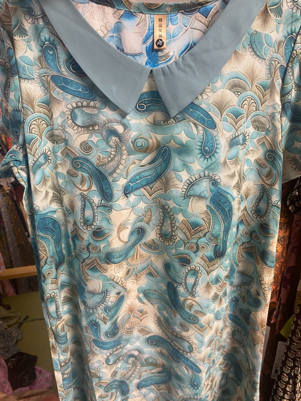 1233蓝羽毛裙妈妈装高妈妈装洋气显瘦气质女装连衣裙