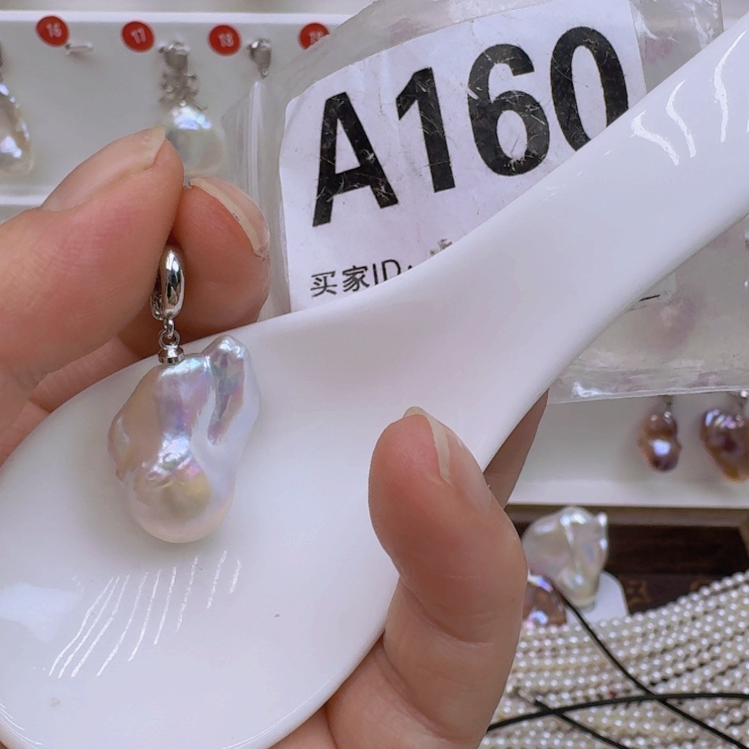 银S925镶嵌淡水珍珠巴洛克