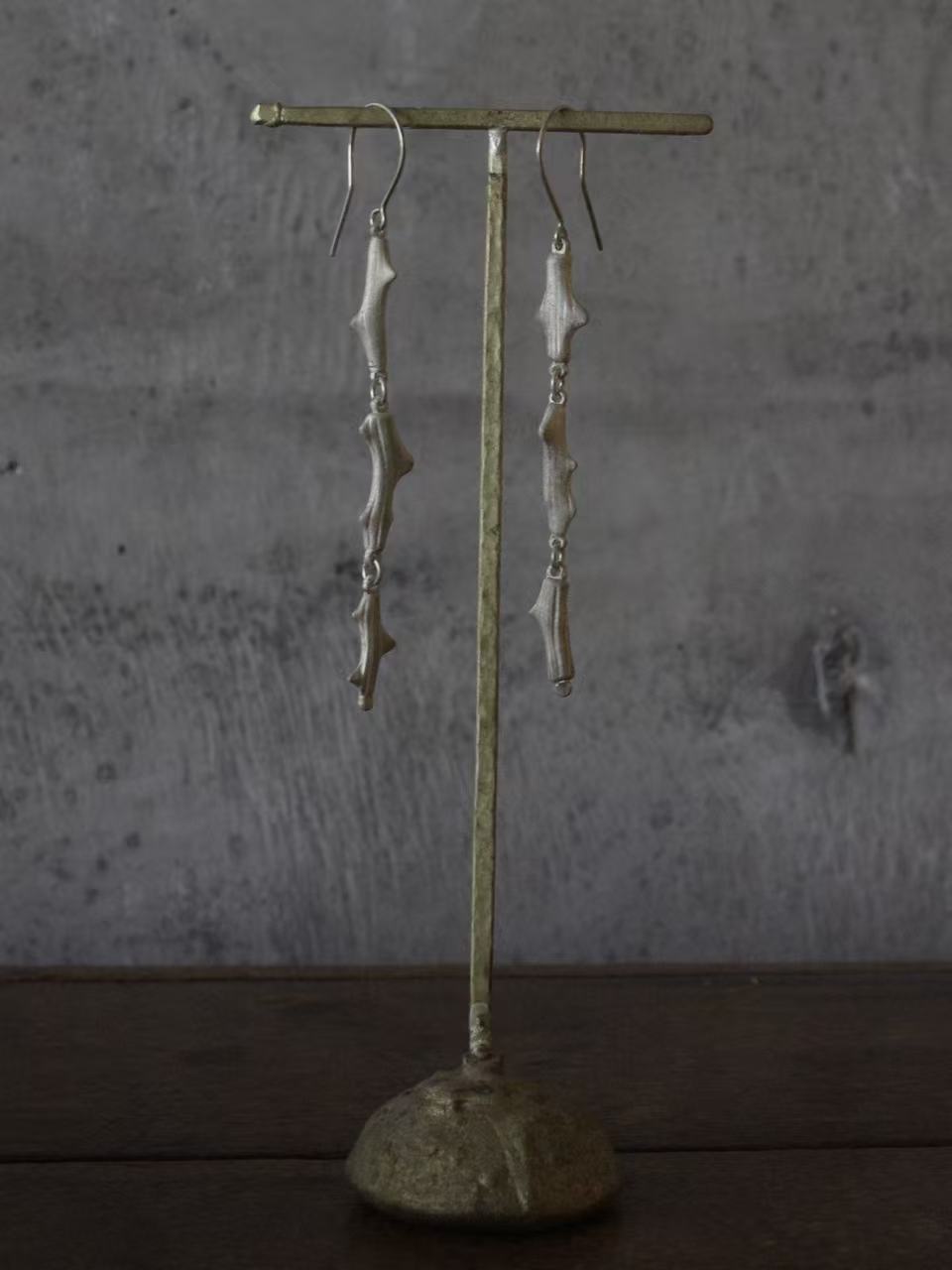 925银耳饰 youn45 银耳环自然原创首饰个性优雅配饰品