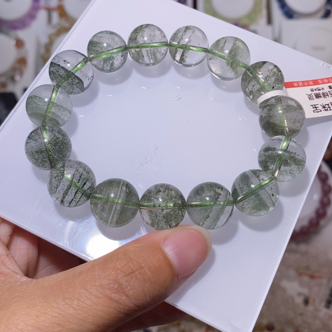 【闪购商品】水晶手链未镶嵌巴西绿幽灵14.3m