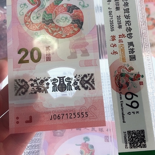 塑料小蛇钞067125555 狮子号 信泰68