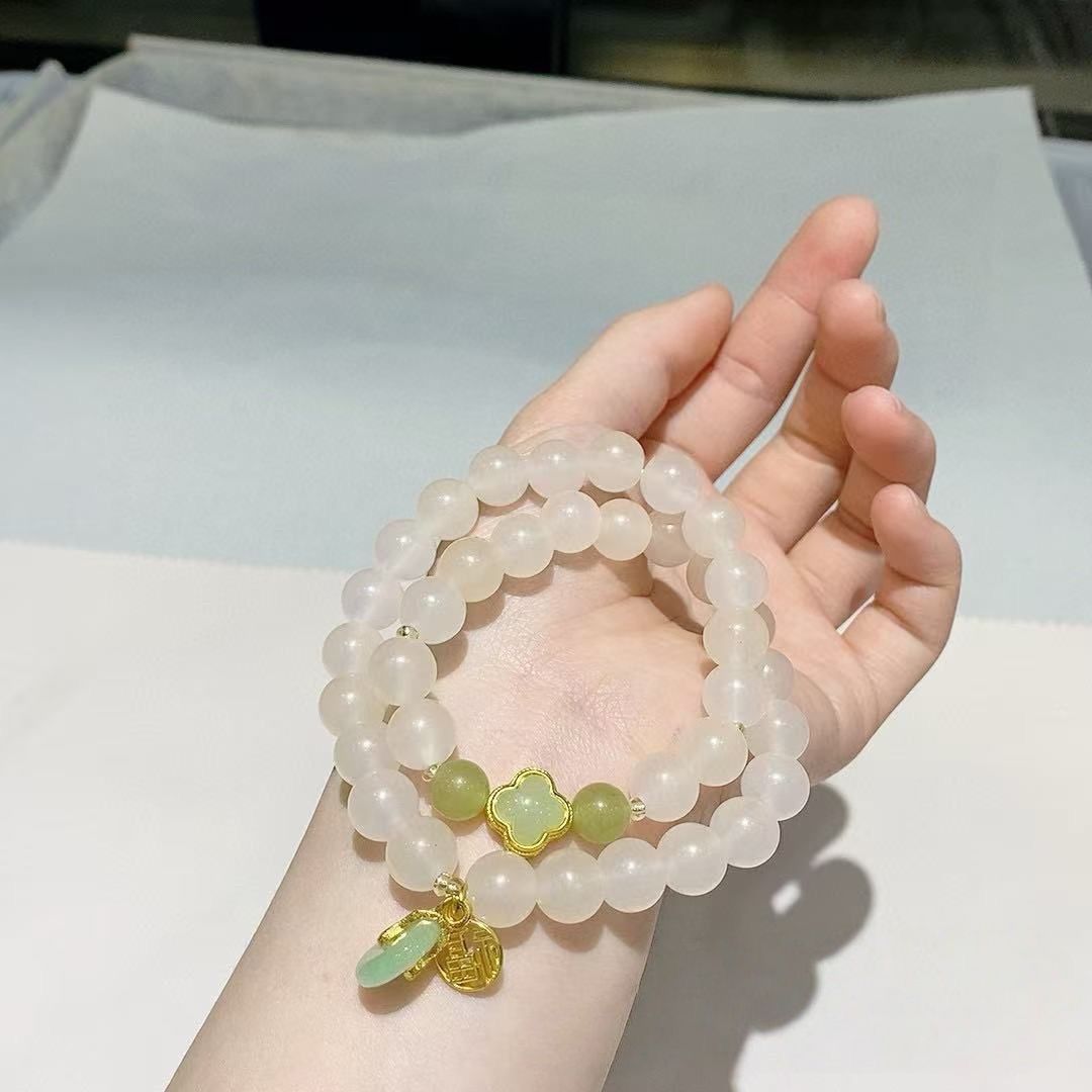 非金属树脂手链 S-1067海云母双圈手串