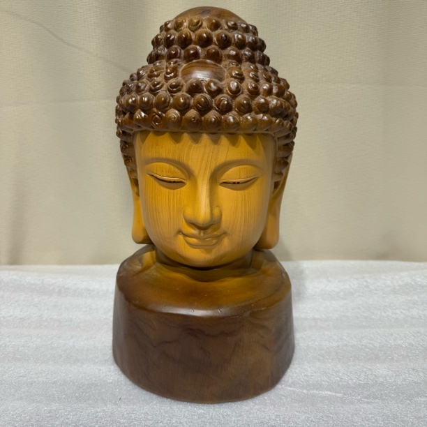 佛头香樟木摆件品