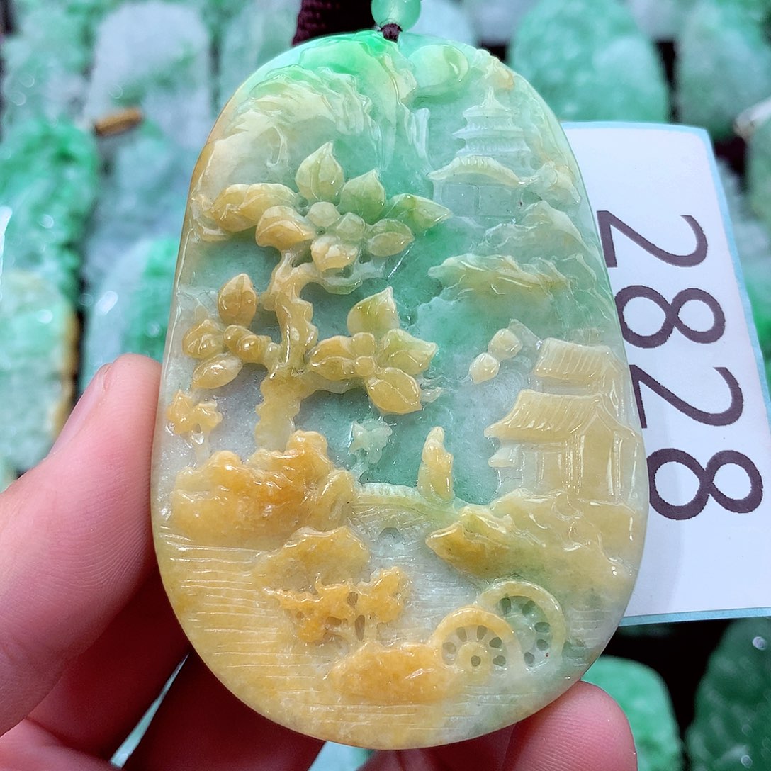 翡翠未镶嵌吊坠(不含链)