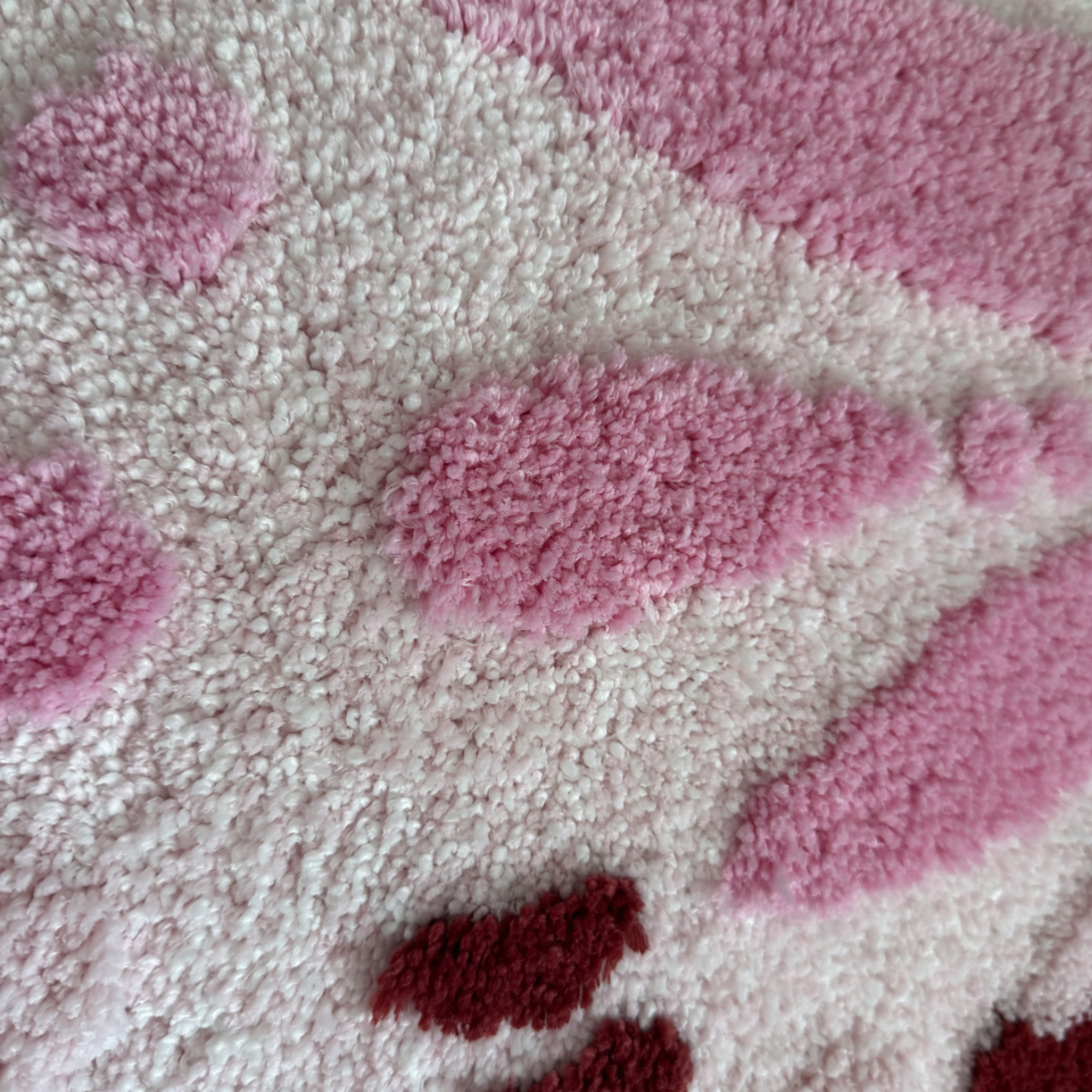 多巴胺粉色蝴蝶可爱地垫家用防滑儿童房卧室床边脚垫80*100cm