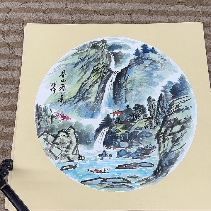 国画光**佬花鸟和花蝴蝶50.50