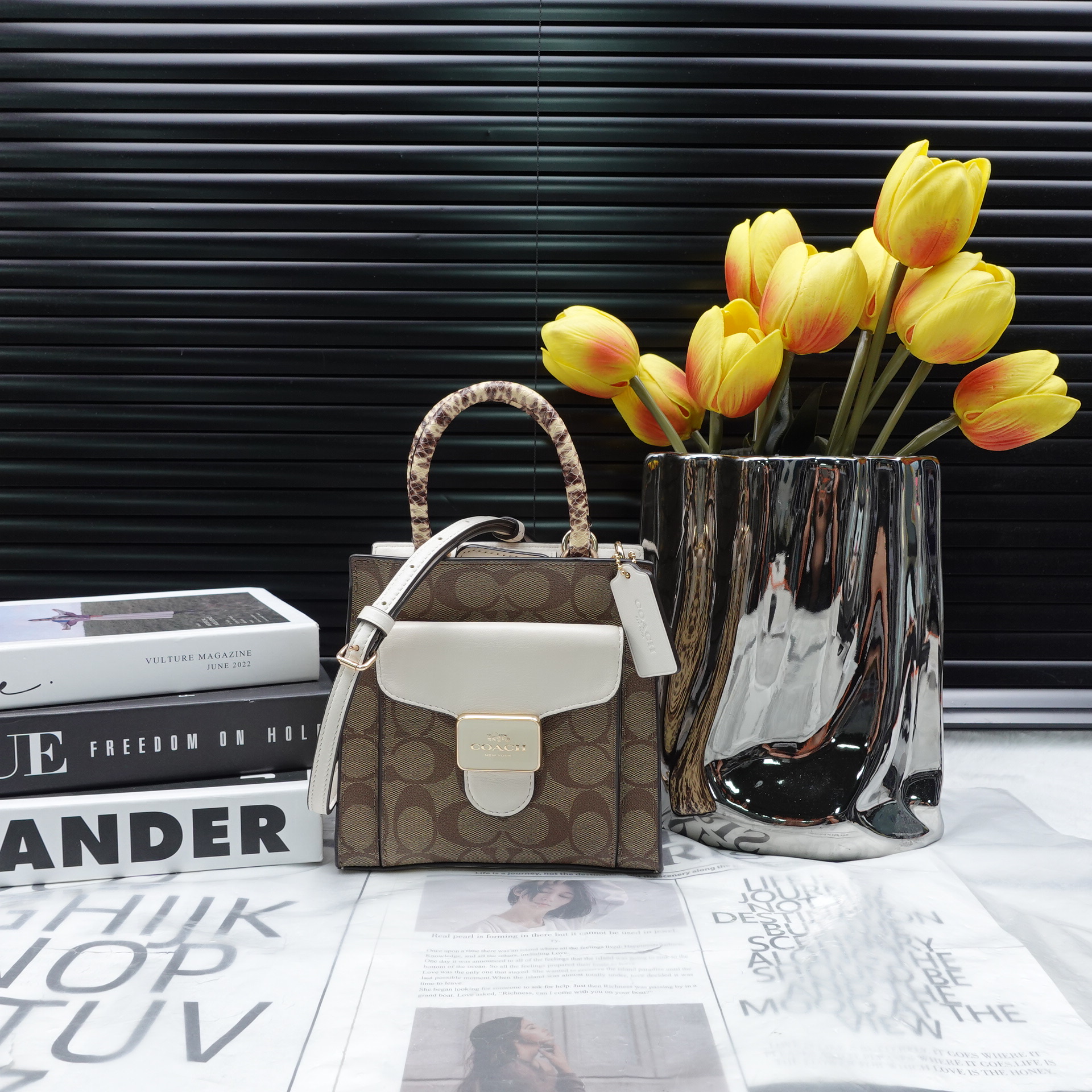 95新 COACH/蔻驰 单肩包/T10253242