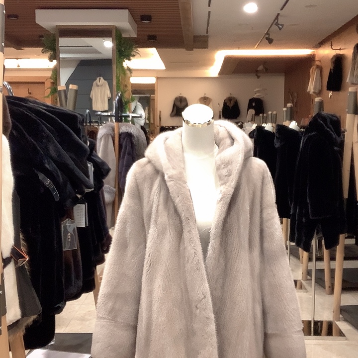 水貂毛银蓝大码原色水貂