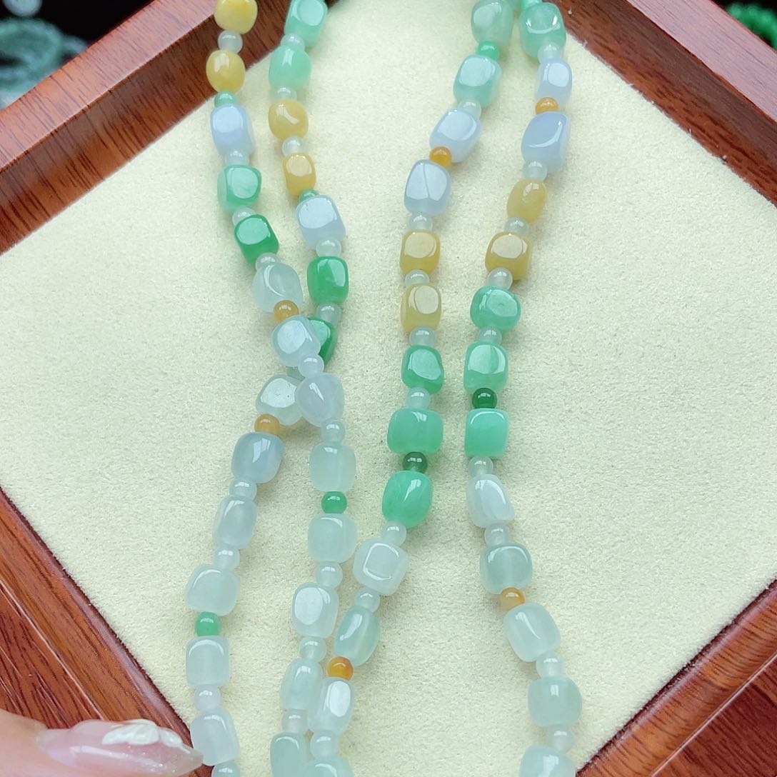 翡翠手链未镶嵌缅甸翡翠A货