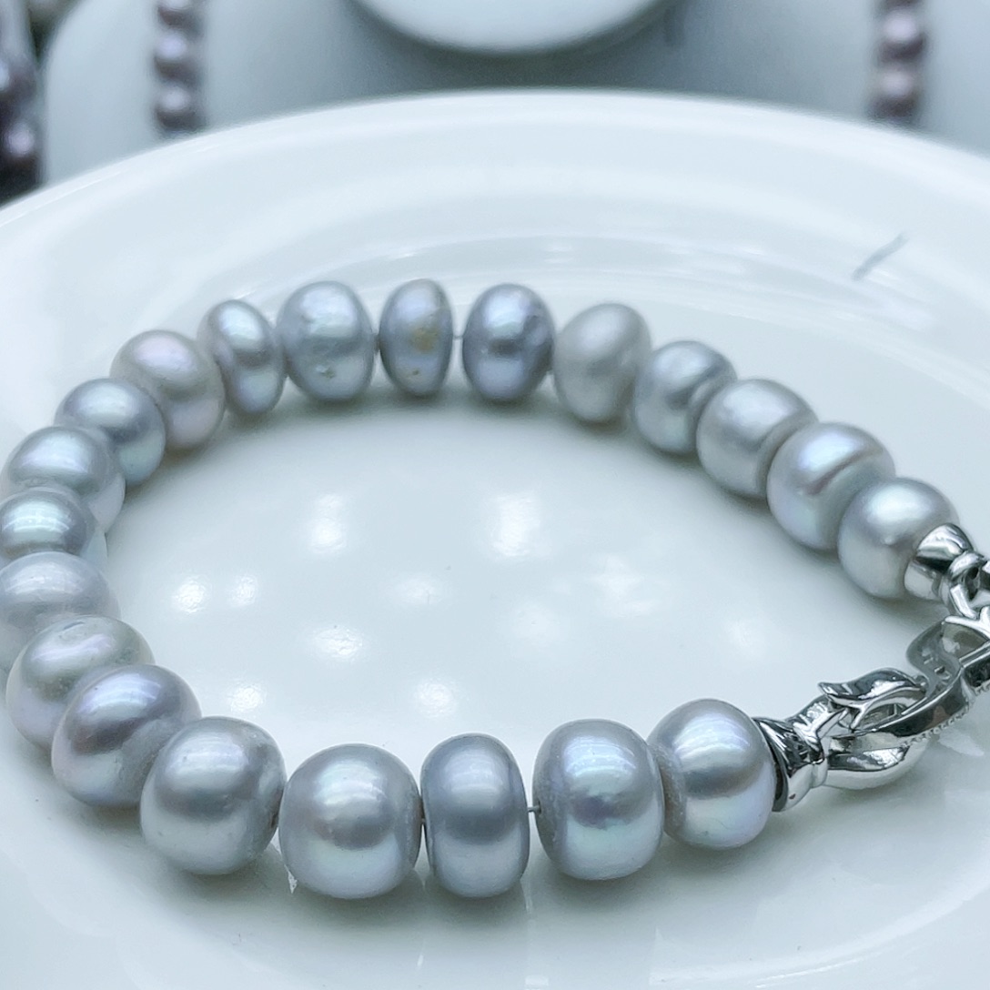 淡水珍珠颈饰钛钢