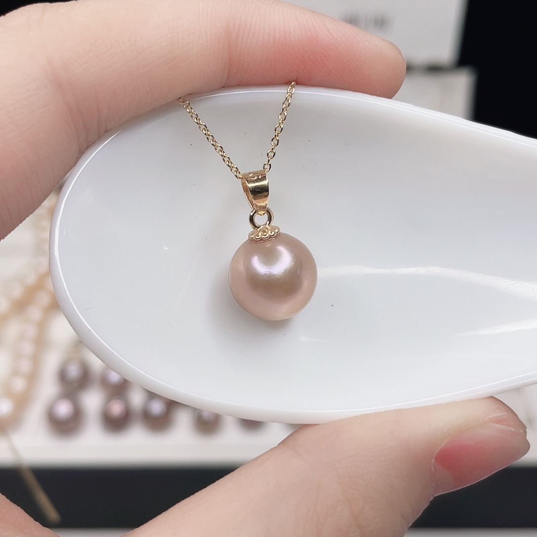 淡水珍珠项链银S925镶嵌