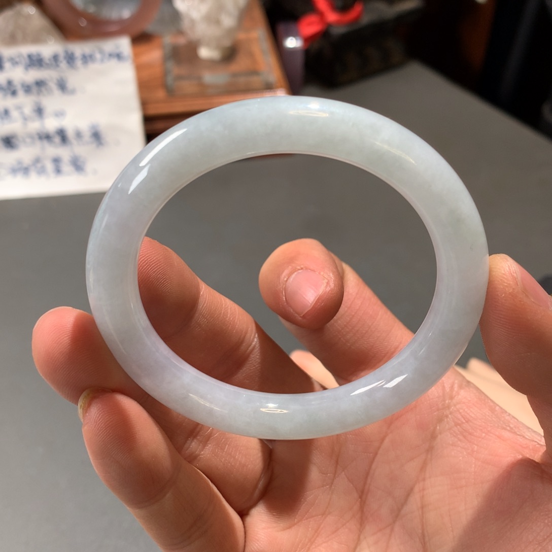 翡翠手镯未镶嵌53.8圆条
