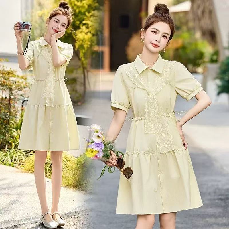 95205#夏季新款高级感法式衬衫连衣裙【A7-3】